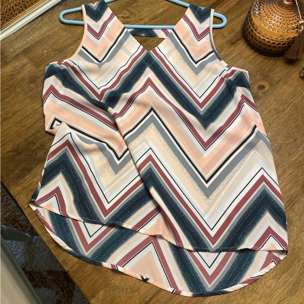 Maurices Multicolor Chevron Tank Top